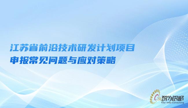 江蘇省前沿技術(shù)研發(fā)計劃項目咨詢常見問題與應(yīng)對策略